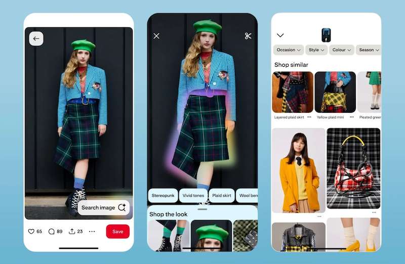 Pinterest上的新的视觉AI驱动图像搜索功能