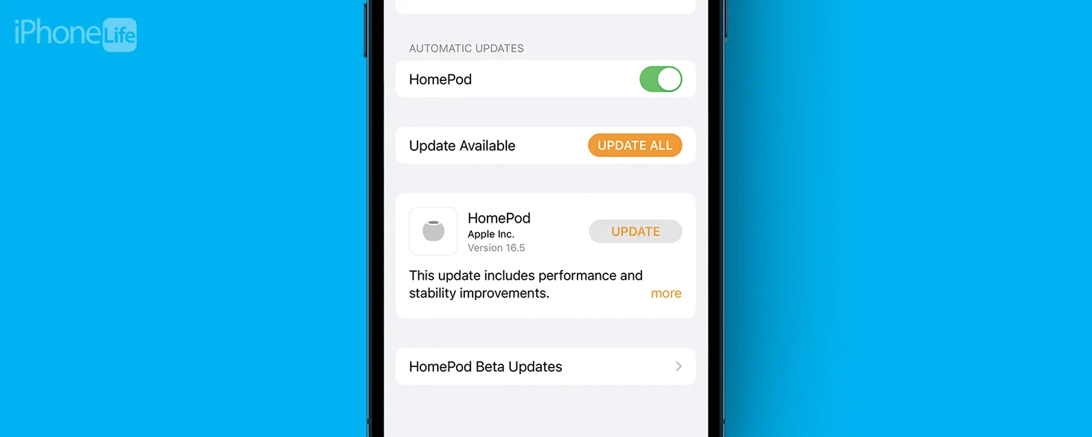 如何将 HomePod 更新到最新版本的 iOS