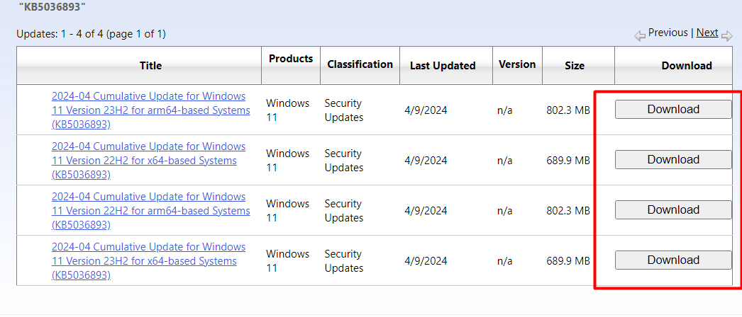 修复 KB5036893 在 Windows 11 23H2 和 22H2 中安装失败的问题