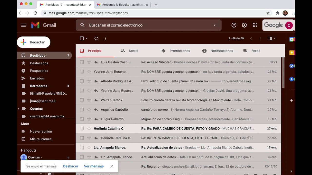 为什么我不在Gmail中阅读确认书？