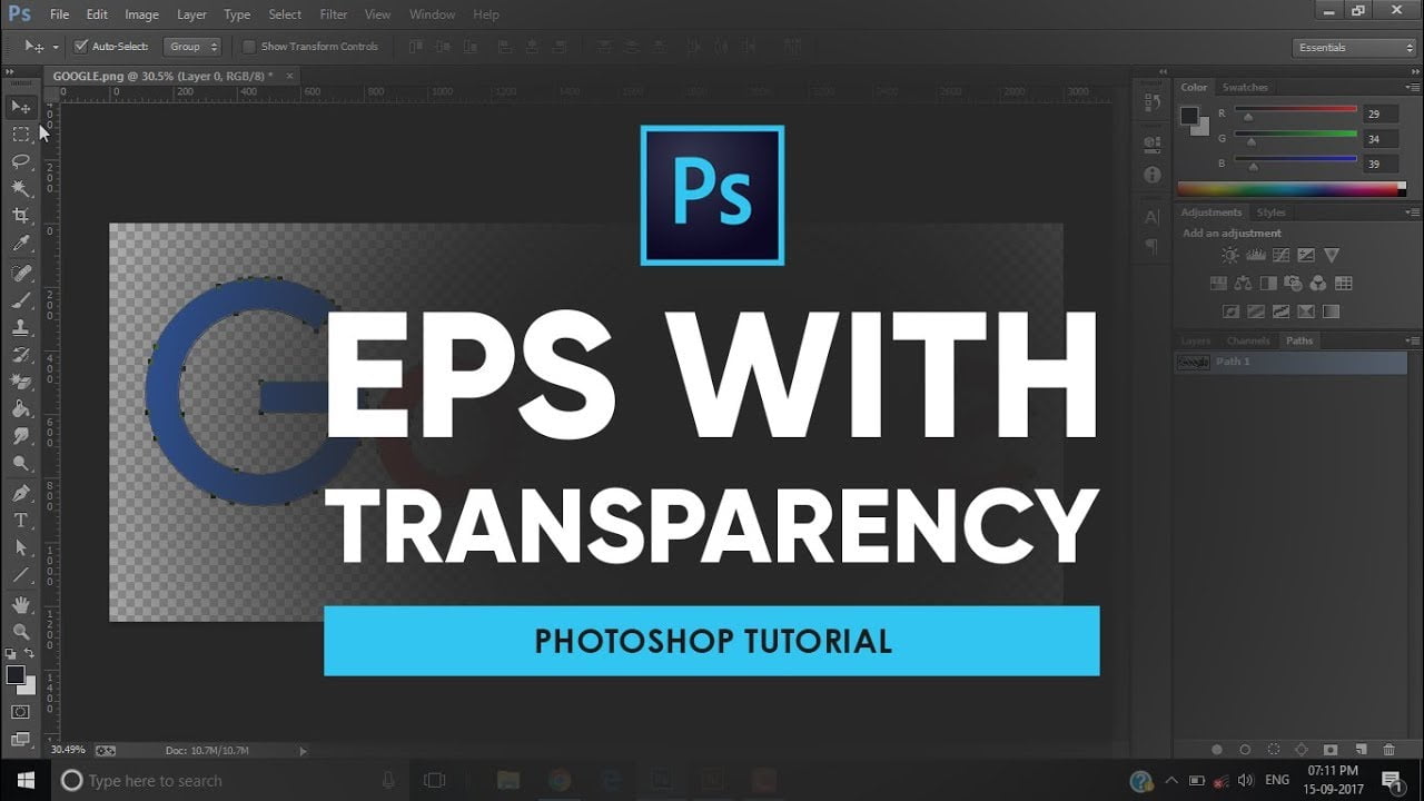 如何在 Photoshop 中保存 EPS 文件？