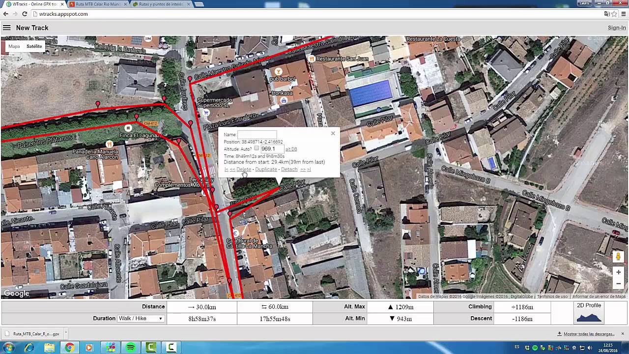 如何在Google Earth上编辑曲目？