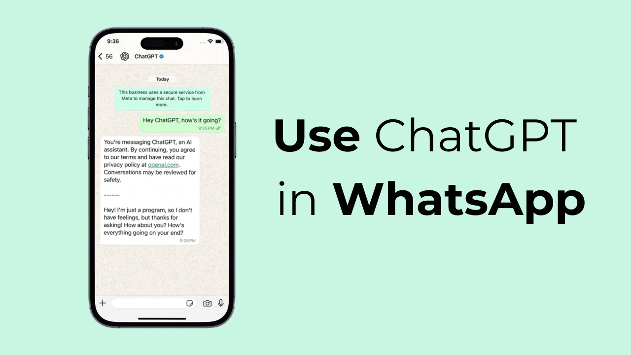如何使用 1-800-ChatGPT 在 WhatsApp 中使用 ChatGPT
