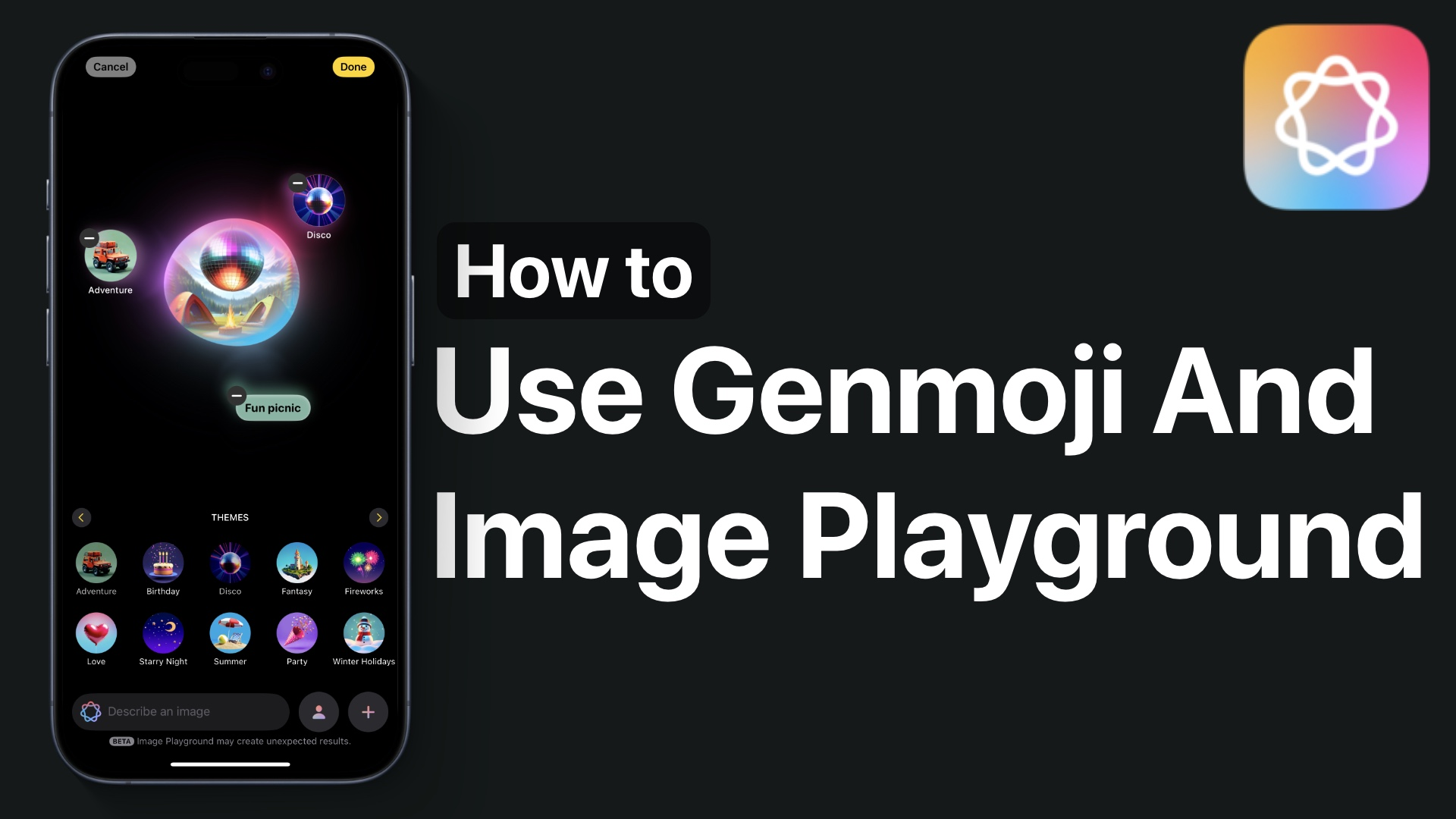 如何使用 Genmoji 和 Image Playground