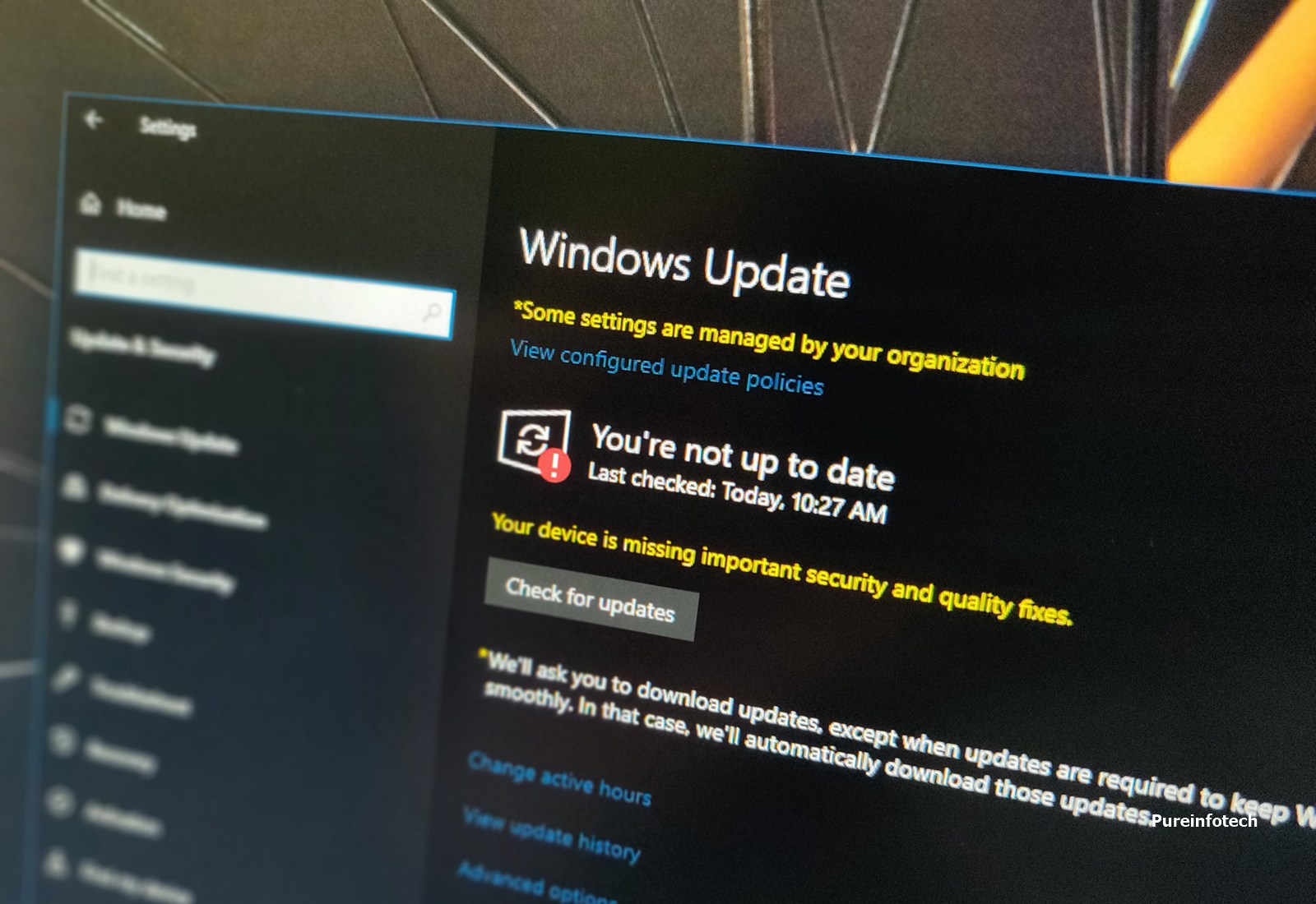 Windows 10 更新 KB4580386 发布版本 1909 和 1903（预览版）